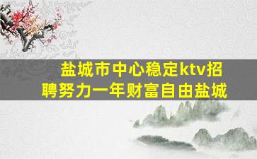 盐城市中心稳定ktv招聘努力一年财富自由盐城